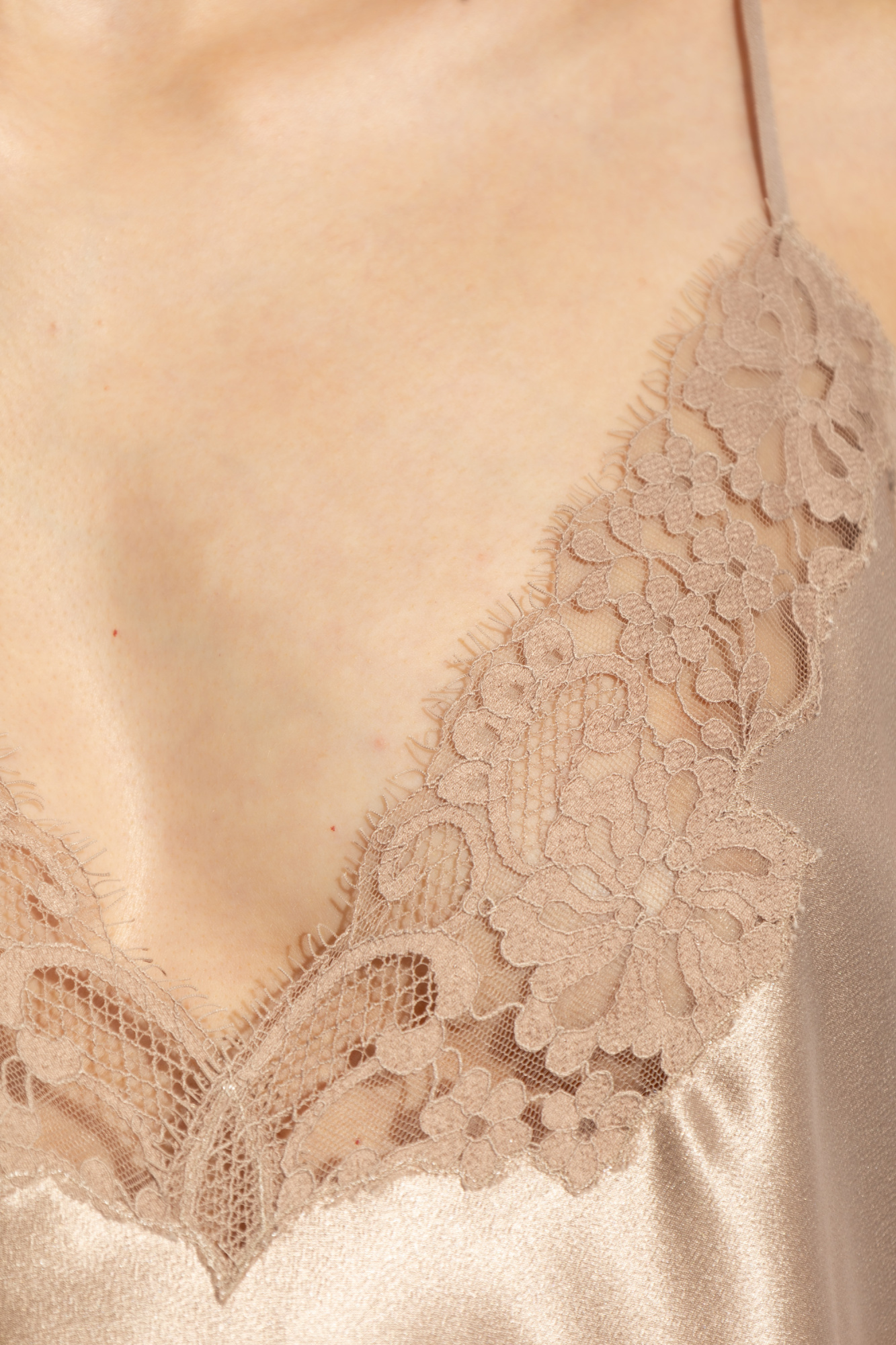 Saint Laurent Silk top with lace trim | Women's Clothing Saint Laurent Silk top with lace trim | Women's Clothing